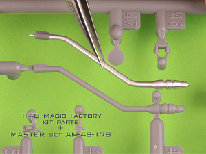 Aircraft detailing sets (brass) 1/48 Douglas A-4 Skyhawk - BENT refueling probe boom (used on versions Douglas A-4M/N, Douglas OA-4M & late Douglas A-4E/F & Douglas TA-4F/J)
