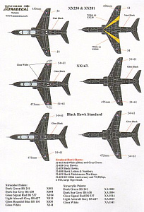 Decal 1/32 BAe Hawk T.1A Late overall black schemes (11) (Xtradecal)