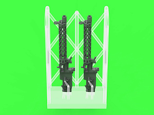 Aircraft detailing sets (resin) 1/72 German WW I machine gun Spandau LMG 08/15 (2 pcs) - with SHORT charging handle - complete guns incl. 3D resin & brass parts