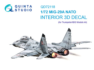 MiG-29A (NATO) 3D-Printed & coloured Interior on decal paper (Trumpeter/IBG Models)