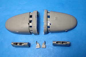 Additions (3D resin printing) 1/48 A-26B/B-26K Invader corrected 8-gun nose and wing air intakes for ICM (Vector) 