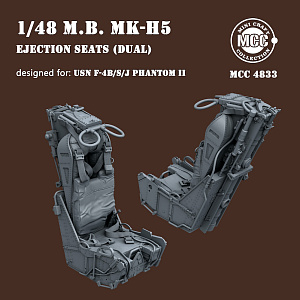 Additions (3D resin printing) 1/48 Martin Baker Mk.h5 Ejection seat-navy (x 2pcs) (MCC)