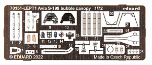Model kit 1/72 Avia S-199 Avia S-199 bubble canopy ProfiPACK edition (Eduard kits)