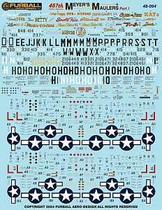 Decal 1/48 "Meyers Maulers Part1" (Furball Aero-Design)