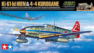 Model kit 1/48 Kawasaki Ki-61-Id Hien (Tony)  & 4x4 Light Vehicle Kurogane Set (Tamiya)