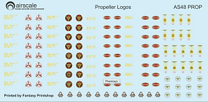 Decal 1/48 Propeller Blade Logos (Airscale)