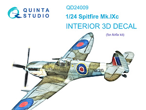 Spitfire Mk.IXc 3D-Printed & coloured Interior on decal paper (Airfix)