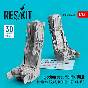 Additions (3D resin printing) 1/48 Ejection seat MB Mk.10LH for Bae Hawk T.2,67,100/102,127,CT-155 (ResKit)