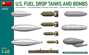 Diorama bases 1/48 U.S. Fuel Drop Tanks and Bombs (MiniArt) 