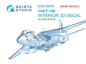 F-14D 3D-Printed & coloured Interior on decal paper (Hobby Boss) (Small version)