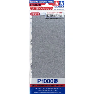 Finishing Abrasives P1000 - 3 Sheets Tamiya