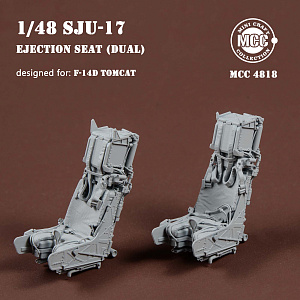 Additions (3D resin printing) 1/48 SJU-17 NACES Ejection Seats for Grumman F-14D Tomcat (2pcs). 1 pcs SJU-17(V)3/A (Front Seat) and 1 pcs SJU-17(V)4/A (Rear Seat)