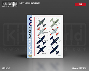 Decal 1/48 Fairey Gannet AS.1/AS.4/AS.6/T.5/COD.4 (Kits-World)