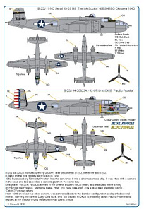 Decal 1/32 North-American B-25J Mitchell 43-28149 The Ink Squirts 98 Seabees (Kits-World)