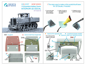 Komintern Artillery Tractor 3D-Printed & coloured Interior on decal paper (Trumpeter) (Small version)