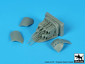 Additions (3D resin printing) 1/48 Douglas B-26K Invader nose machine guns (designed to be used with ICM kits)