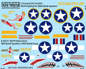 Decal 1/72 North-American B-25C Mitchell (Kits-World)