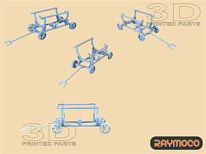 Additions (3D resin printing) 1/48 Transportation Stand MiG-31 (Raymoco)