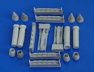 Additions (3D resin printing) 1/72 Two-post beam holder with B-8M NAR units (Advanced Modeling) 