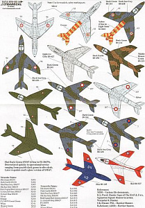 Decal 1/72 Hawker Hunter T.7 Two Seaters (20) (Xtradecal)