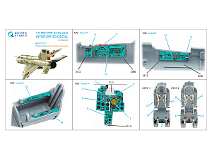 MiG-21MF (Gorkiy plant) 3D-Printed & coloured Interior on decal paper (Eduard)