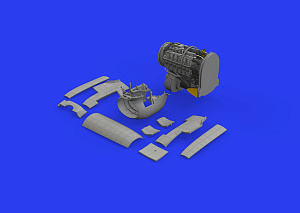 Additions (3D resin printing) 1/48 Hawker Tempest Mk.V engine (designed to be used with Eduard kits) 