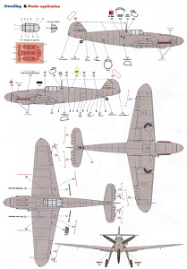 Decal 1/32 Messerschmitt Bf-109G-2 (4) Yellow (Techmod)