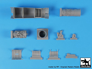 Additions (3D resin printing) 1/48 Lockheed-Martin F-16C Fighting Falcon engine (designed to be used with Tamiya kits) 