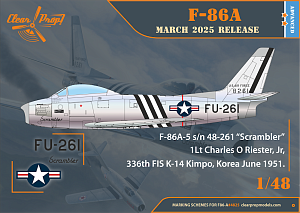 Model kit 1/48 F-86A in Korea early variants (3x camo) (Clear Prop)