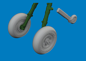 Additions (3D resin printing) 1/72 Supermarine Spitfire Mk.V wheels 1/72 (designed to be used with Eduard kits)