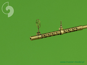 Aircraft guns (brass) 1/48 German aircraft machine gun MG 15 - turned barrels and etched sights (2pcs)