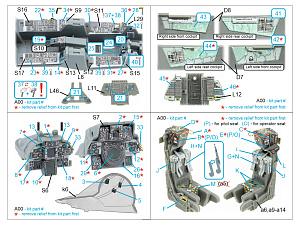 F-14A Tomcat 3D-Printed & coloured Interior on decal paper (GWH)