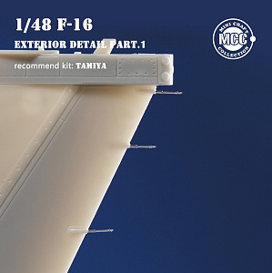 Additions (3D resin printing) 1/48 Lockheed-Martin F-16C/F-16CJ Fighting Falcon Exterior Detail Part 1 (3D-Printed) (designed to be used with Tamiya kits)
