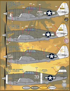 Decal 1/48 Colors & Markings of Republic P-47s Thunderbolts Part 3t (Furball Aero-Design)