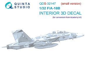 F/A-18B 3D-Printed & coloured Interior on decal paper (Academy) (Small version)