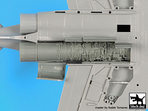 Additions (3D resin printing) 1/72 McDonnell F-4J Phantom engines and spine detail (designed to be used with Academy kits)