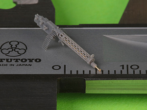 Aircraft detailing sets (resin) 1/72 German WW I machine gun Spandau LMG 08/15 (2 pcs) - with SHORT charging handle - complete guns incl. 3D resin & brass parts