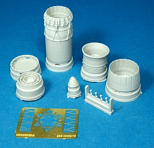 Additions (3D resin printing) 1/48 R-29-300 engine nozzle R-29-300 MiG-23M, MiG-23MR, MiG-23MS, MiG-23MF (Amigo Models)