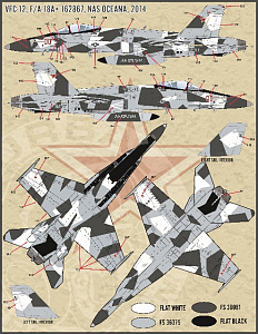 Decal 1/32 McDonnell-Douglas F/A-18C Hornet 164277 (Furball Aero-Design)