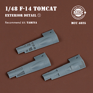 Additions (3D resin printing) 1/48 Grumman F-14 Tomcat Exterior Details Part 1. 1 set of F-14 exterior details