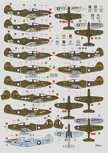 Decal 1/72 Bell P-39/P-400 Airacobra over Solomons Islands (DK Decals)