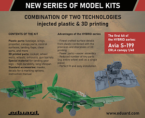 Model kit 1/48 Avia S-199 ERLA canopy (HYBRID edition) (Eduard kits)