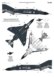 Decal 1/72 Early British McDonnell-Douglas Phantoms (Linden Hill)