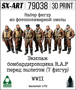Addition (resin) 1/72 The crew of the R.A.F WWII bomber before departure (7 figures) (SX-Art)