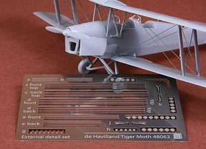 Aircraft detailing sets (etched) 1/48 de Havilland DH.82A Tiger Moth rigging wire set (designed to be used with Airfix kits)