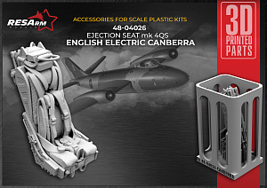 Additions (3D resin printing) 1/48 English Electric Canberra Mk4QS catapult seat (RESArm)