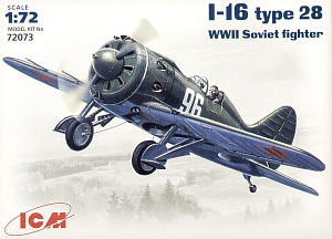 Model kit 1/72 Polikarpov I-16 type 28 with wheels (ICM)