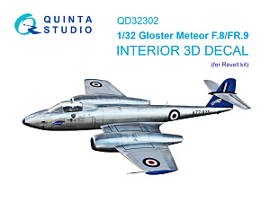 Gloster Meteor F.8/FR.9 3D-Printed & coloured Interior on decal paper (Revell)