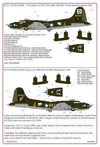 Decal 1/48 Boeing B-17F Flying Fortress 'Piccadilly Lily' (Kits-World)