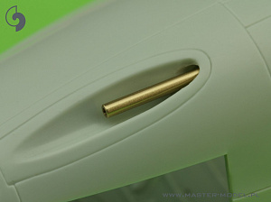 Aircraft detailing sets (brass) 1/32 Heinkel He-162-2 Salamander - armament and detail set (MG 151 barrel tips, nose gear indicator and Pitot Tube) (designed to be used with Revell kits) 